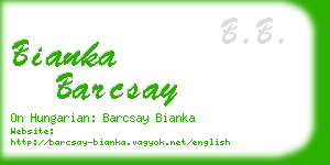 bianka barcsay business card